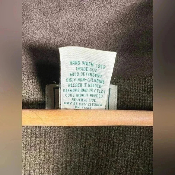 L.L. Bean 100% Merino Lambs Wool Quarter Zip Sweater Mens Size XXL-TALL - Picture 12 of 14